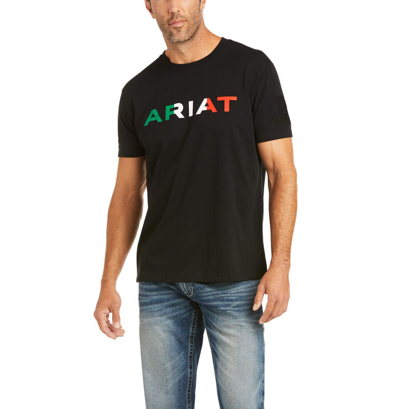 Camisetas Ariat Viva Mexico Negras Hombre - Chile 781-FIJPUN